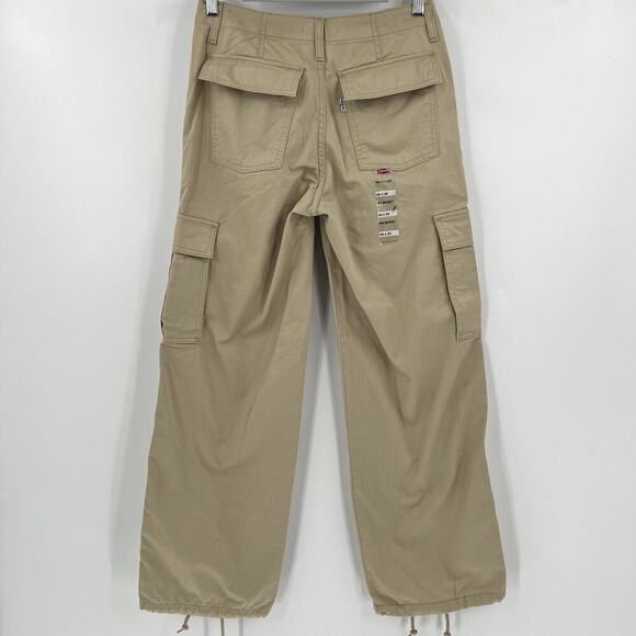 Levi's 94 Baggy Cargo Utility‎ Pants Tan Khaki High Rise Women’s Size 26 W26 L30 - Picture 5 of 11